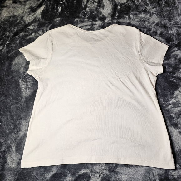 Croft & Barrow The Classic Tee L | White 100% Cotton Casual Essential T-Shirt - Picture 5 of 5